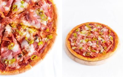 Fathead Keto Pizza Recipe (With Ham, Pepperoni & Pepperoncini)