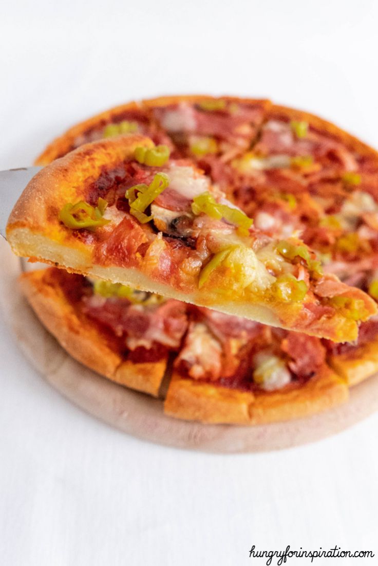 Fathead Keto Pizza Recipe With Ham, Pepperoni and Pepperoncini (Keto Dinner Recipe, Low Carb Pizza, Fathead Pizza Crust)