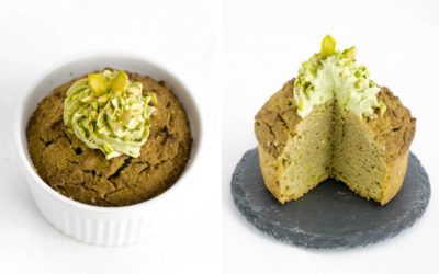 Healthy Matcha Pistachio Keto Mug Cake (Keto Dessert)