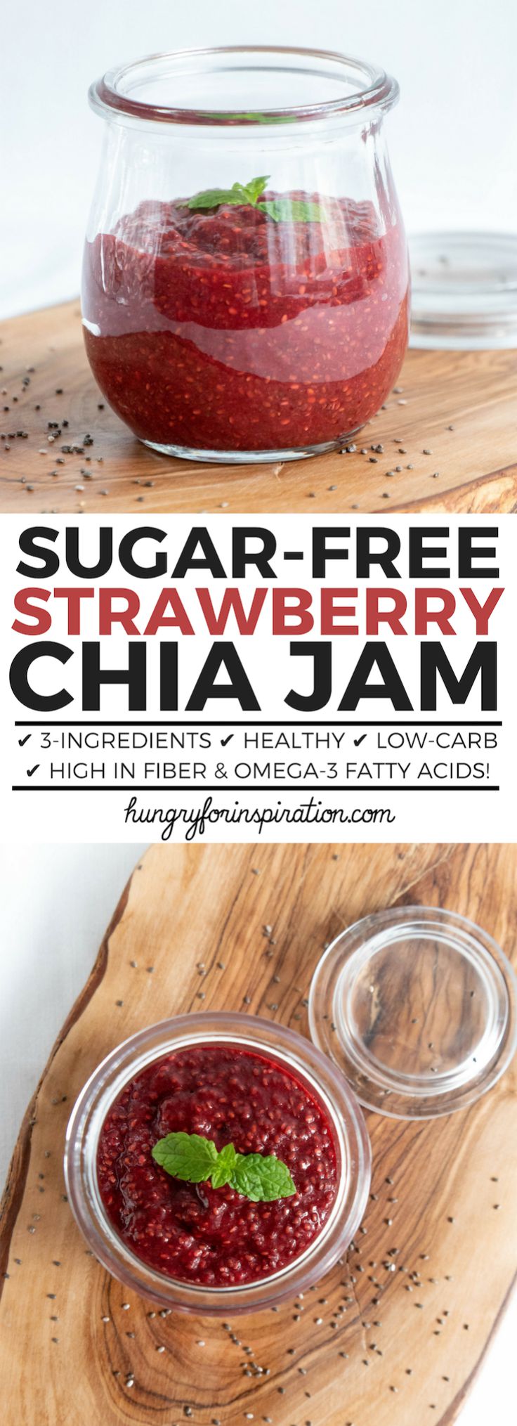 Sugar-Free Strawberry Chia Jam (Low Carb, Vegan, Paleo)
