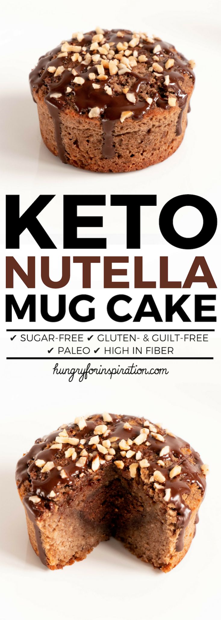 Chocolate Nutella Keto Mug Cake (Keto Dessert, Low Carb Desserts)