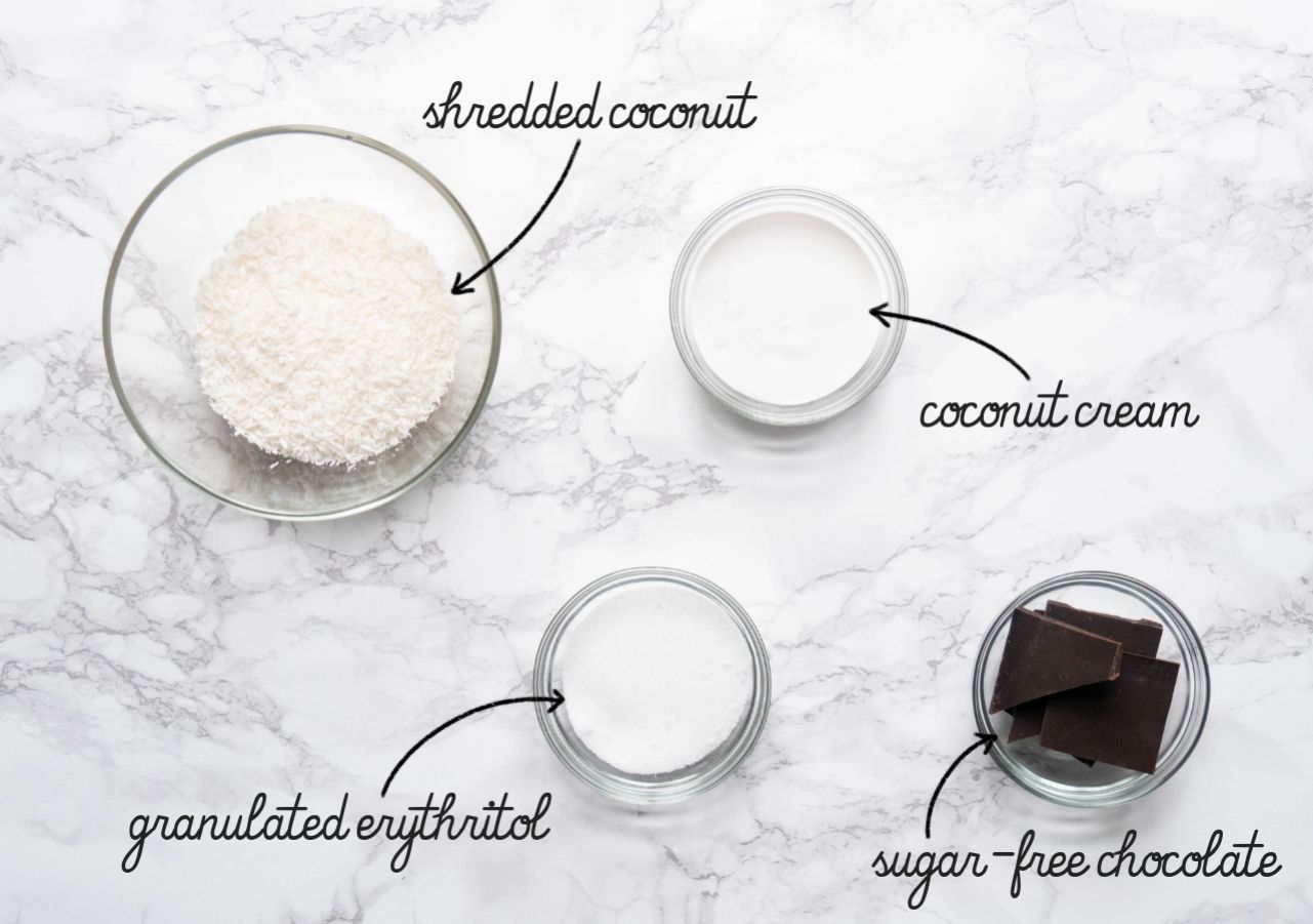 Keto Coconut Bars Ingredients