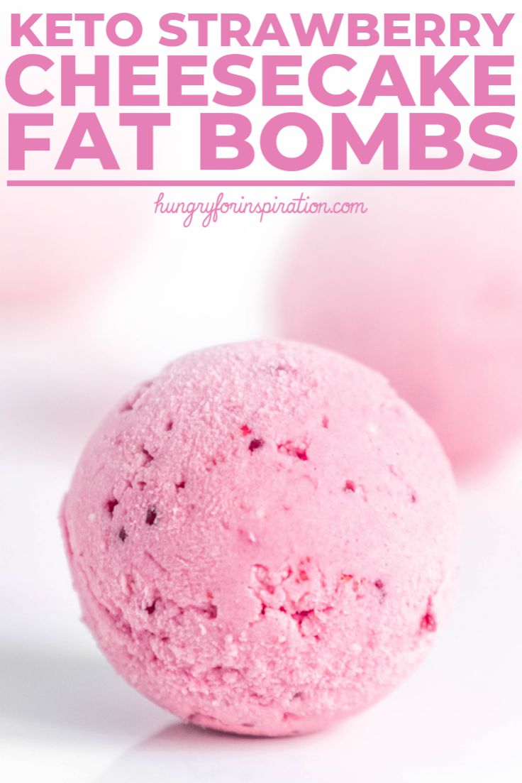 Keto Strawberry Cheesecake Fat Bombs (Keto Fat Bombs) ⎮ hungryforinspiration.com
