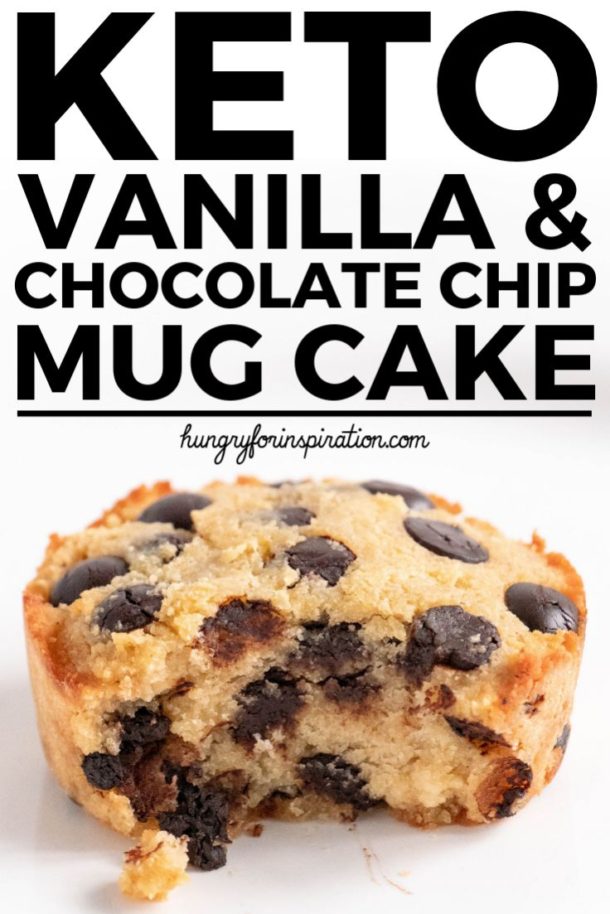 Vanilla Chocolate Chip Keto Mug Cake (Super Easy Keto Dessert)