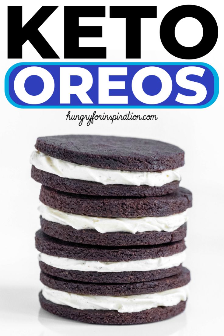 Keto Oreo Cookies (Homemade Sugar-Free Oreos) - Delicious Keto Cookies by hungryforinspiration.com
