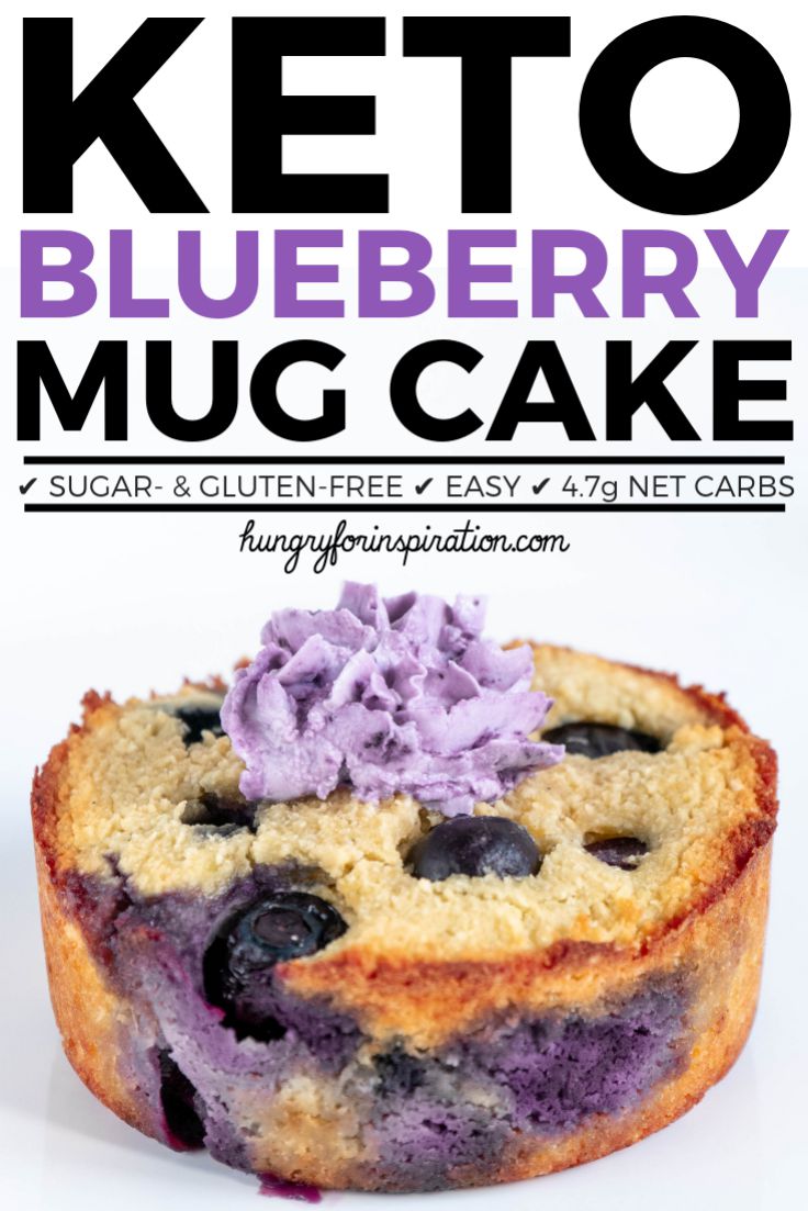 Easy 5-Minute Keto Blueberry Mug Cake (Keto Mug Cake)