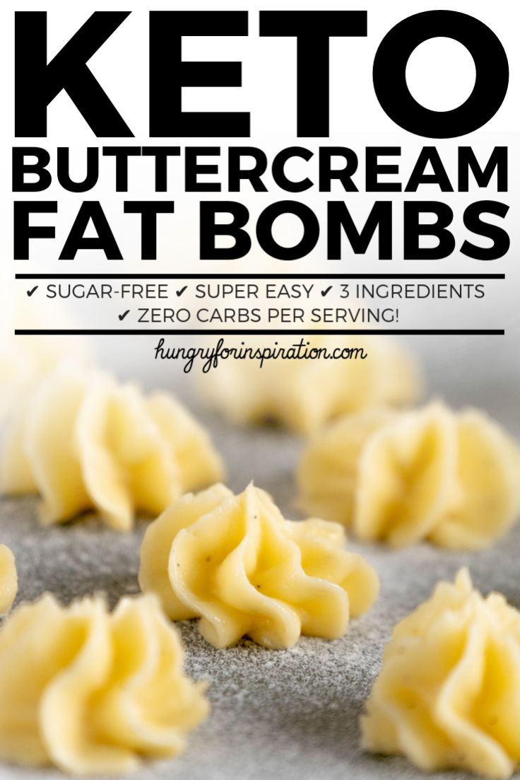 Keto Sugar-Free Vanilla Buttercream Fat Bombs (Easy Keto Fat Bombs) ⎮ hungryforinspiration.com