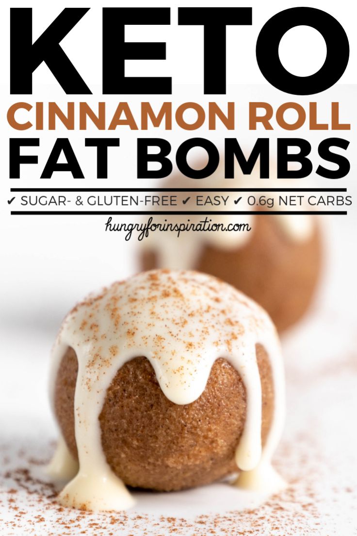 Keto Cinnamon Rolls Fat Bombs (Keto Fat Bombs) by hungryforinspiration.com