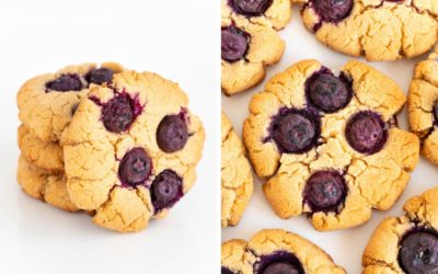 Chewy Sugar Free Keto Blueberry Cookies
