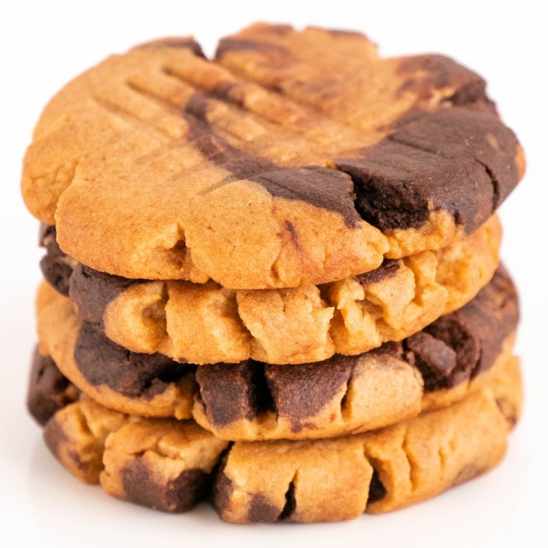 Keto Peanut Butter & Chocolate Swirl Cookies