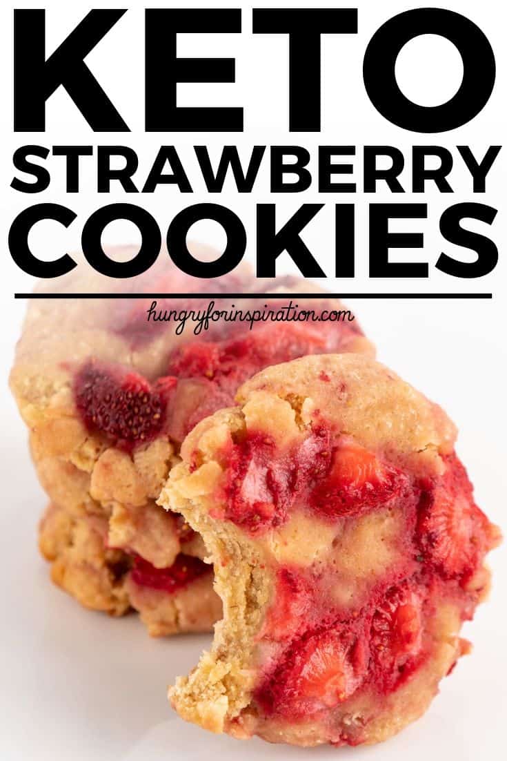 Chewy Sugar-Free Keto Strawberry Cookies