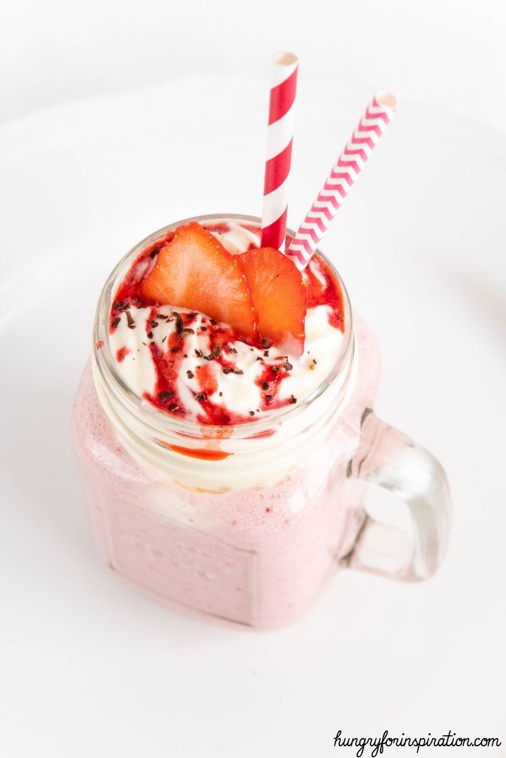 Sugar-Free Keto Strawberry Milkshake