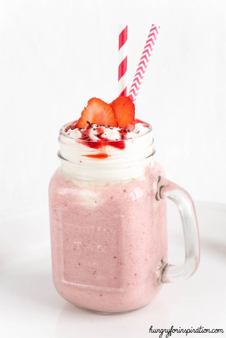 Sugar-Free Keto Strawberry Milkshake