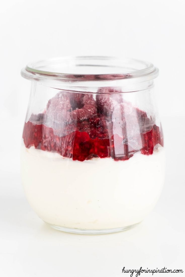 No Bake Keto Raspberry Cheesecake In A Jar