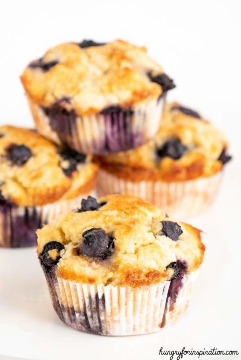 Healthy Keto Blueberry Muffins - Hungry For Inspiration