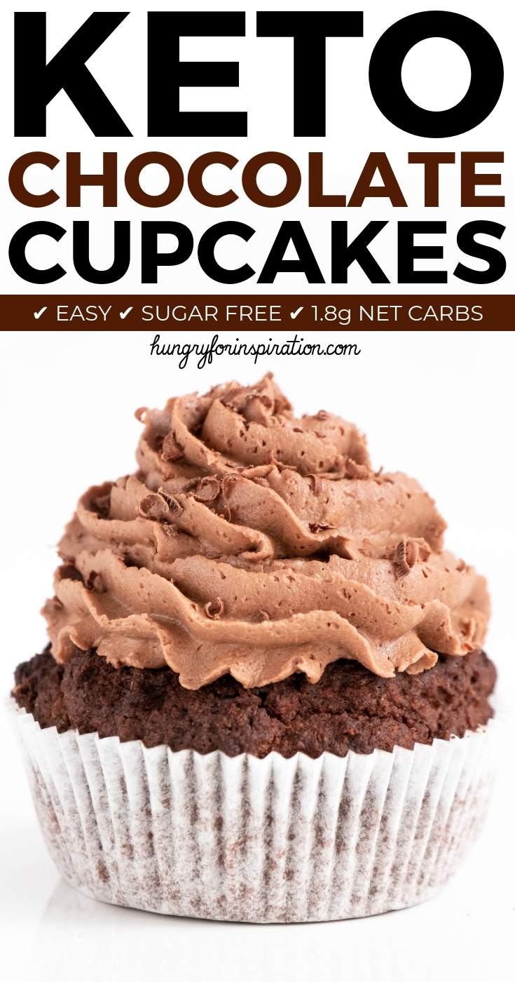 Keto Chocolate Cupcakes with Sugar Free Buttercream Frosting
