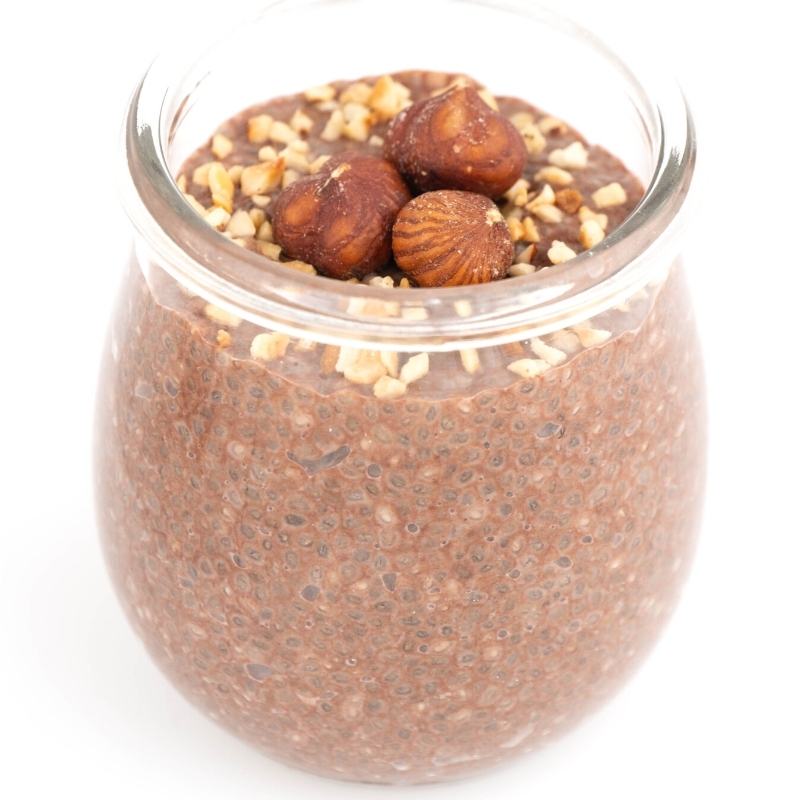 Keto Chocolate Chia Pudding without Sugar and Carbs Mobile Featured Image