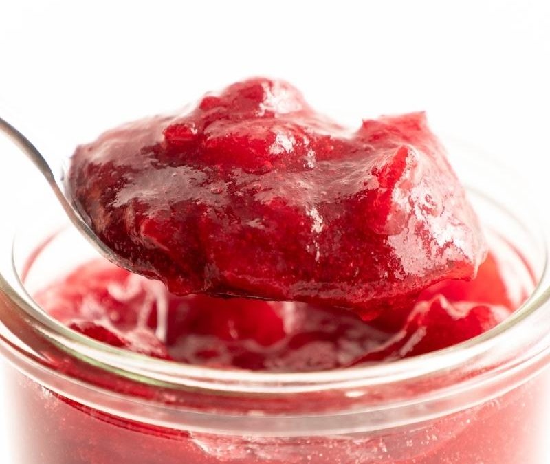 Easy Sugar-Free Keto Cranberry Sauce Mobile Featured Image