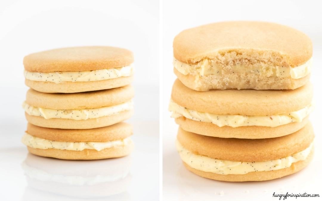 Golden Keto Sandwich Cookies without Sugar and without Flour Desktop Featured Image