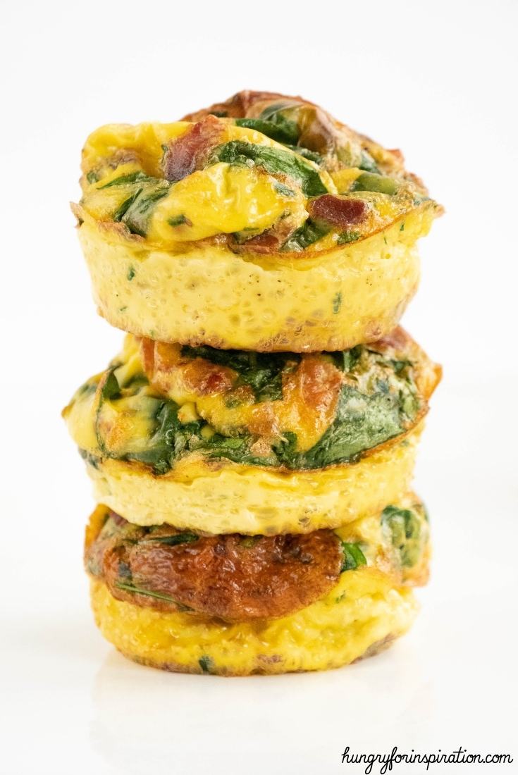 Easy Keto Bacon & Spinach Egg Muffins Bloc Pic 2