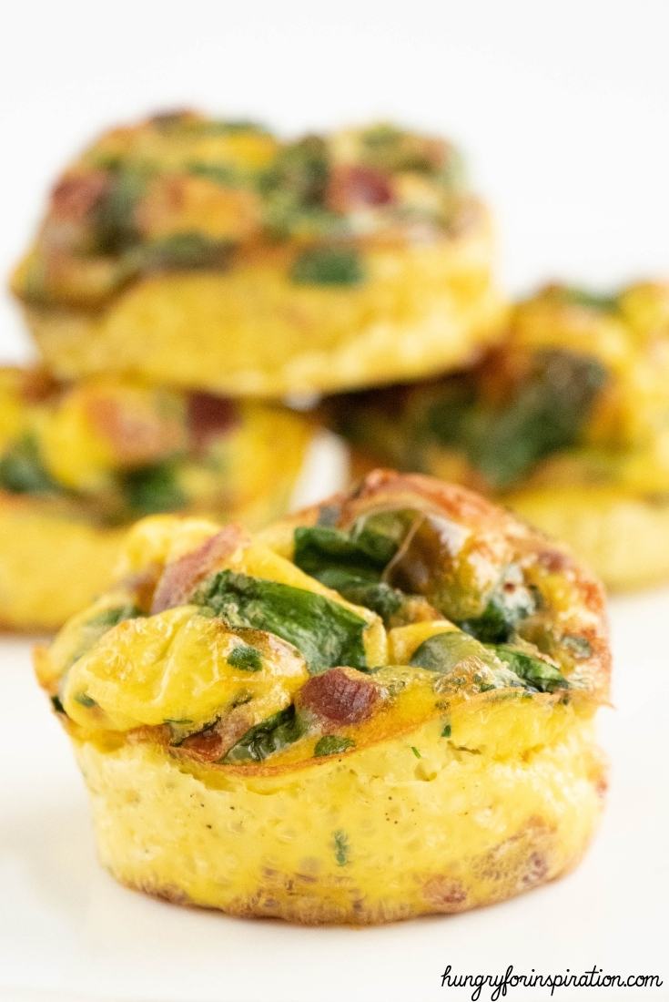 Easy Keto Bacon & Spinach Egg Muffins Bloc Pic 4