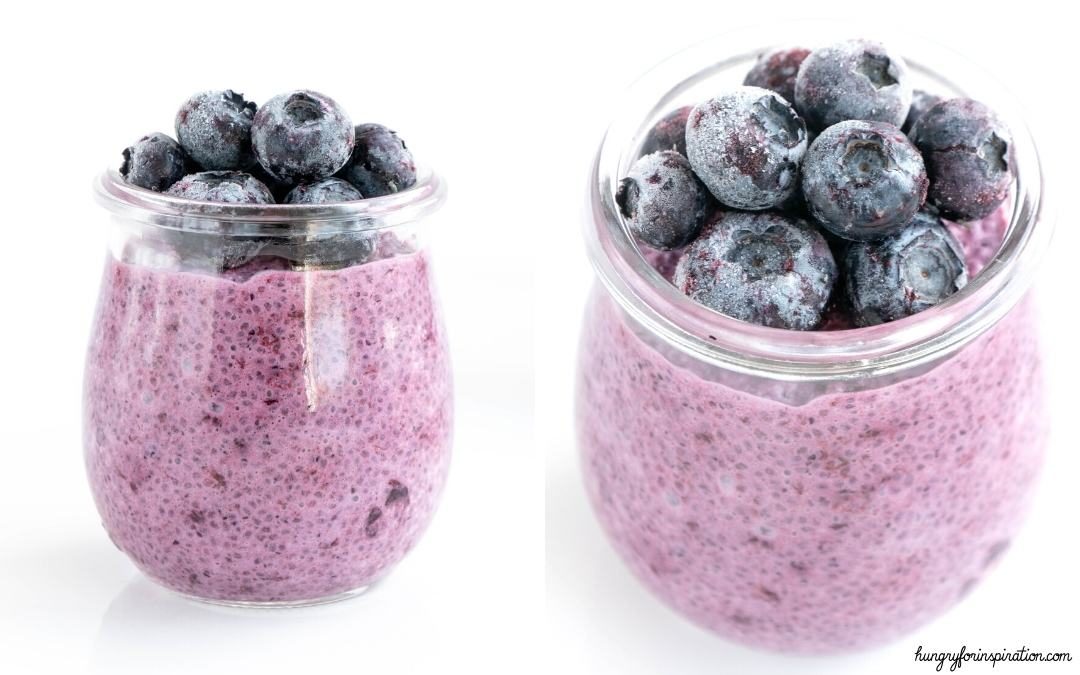 Healthy Keto Low Carb Blueberry Chia Pudding Without Sugar Desktop Featured Image