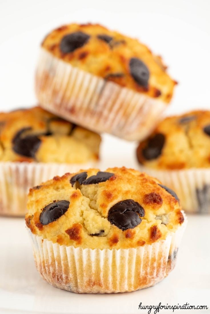 Super Easy Keto Chocolate Chip Muffins without Sugar and without Flour Bloc Pic 2