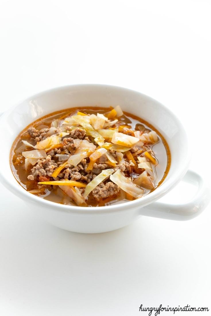 Healthy Keto Cabbage Soup with Ground Beef
