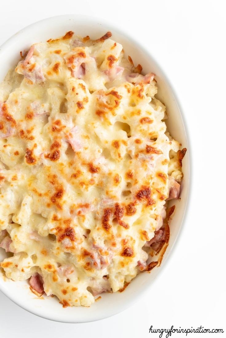 Easy Keto Ham and Cauliflower Casserole with Cheese Bloc Pic 3