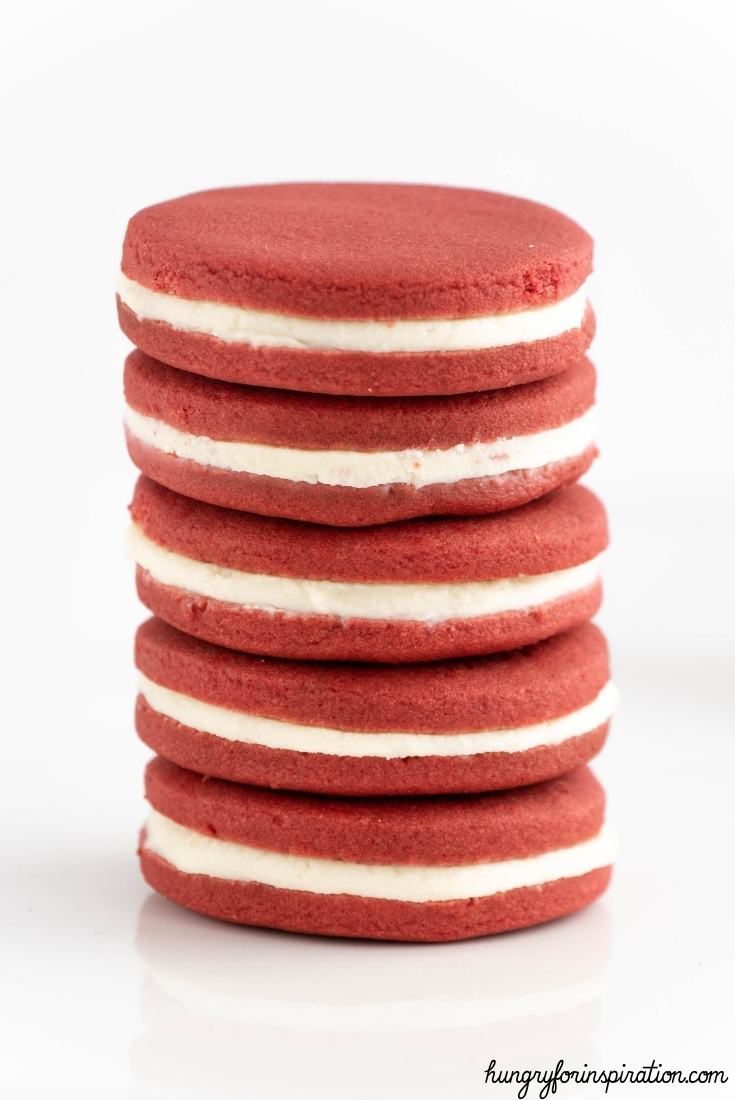 Keto Red Velvet Sandwich Cookies without Sugar