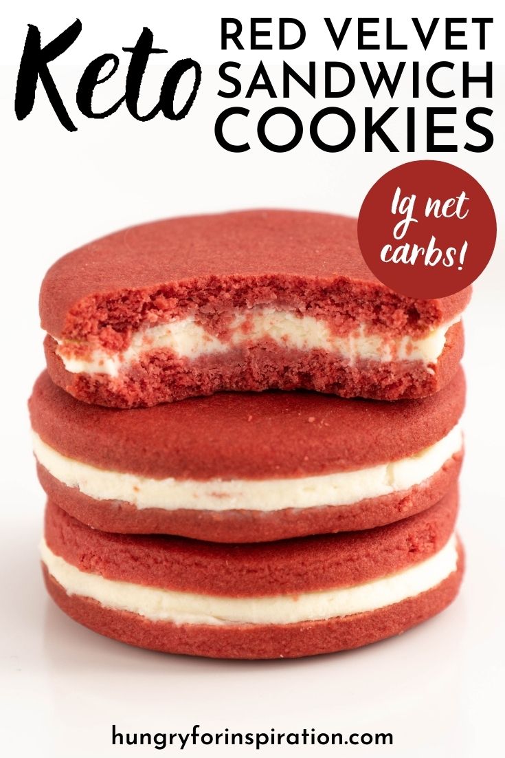 Keto Red Velvet Sandwich Cookies Pin