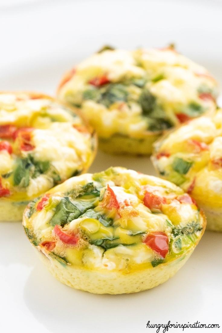 Easy Keto Spinach, Feta & Tomato Egg Muffins for Breakfast Bloc Pic 1