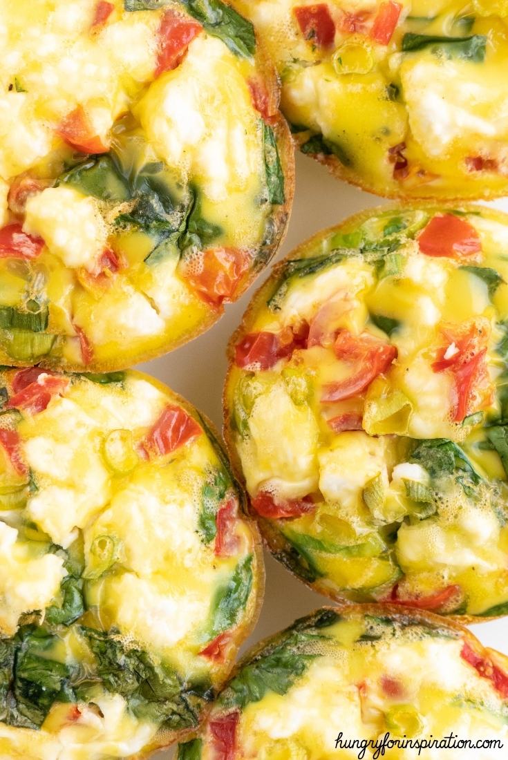 Easy Keto Spinach, Feta & Tomato Egg Muffins for Breakfast Bloc Pic 3