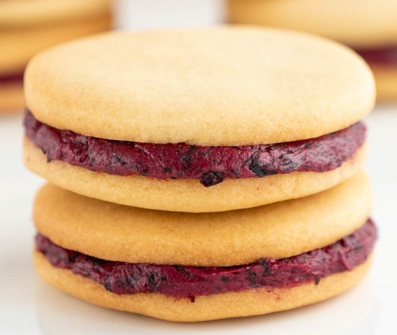 Sugar-Free Keto Blueberry Sandwich Cookies without Flour Mobile Featured Image