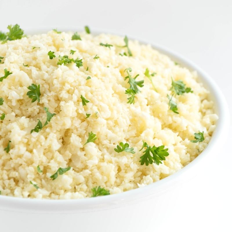 Easy and Quick Selfmade Keto Low Carb Cauliflower Rice Mobile Featured Image