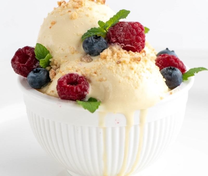 The Creamiest Keto Cheesecake Ice Cream that is Sugarfree Mobile Featured Image