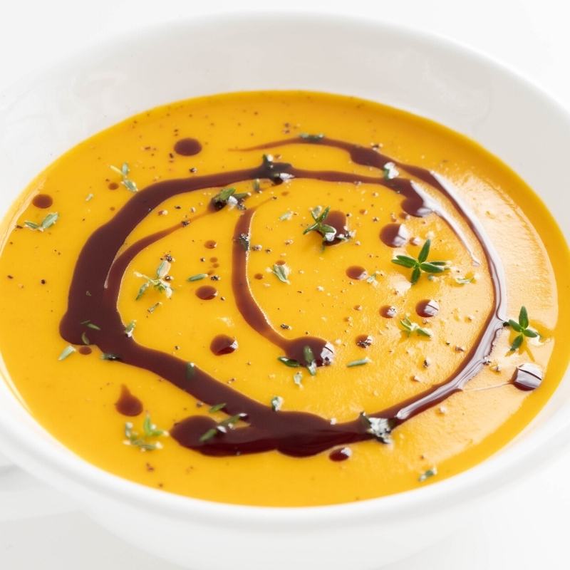 Creamy Keto Pumpkin Soup with Ginger and Coconut Milk Mobile Featured Image