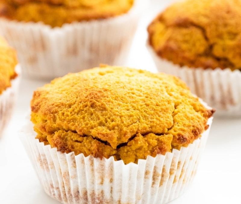 Easy Keto Pumpkin Spice Muffins without Sugar Mobile Featured Image