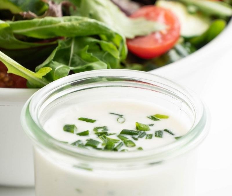Easy Keto Yogurt Salad Dressing without Sugar Mobile Featured Image