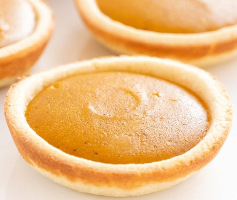 Sugarfree Mini Keto Pumpkin Pies without Flour Mobile Featured Image