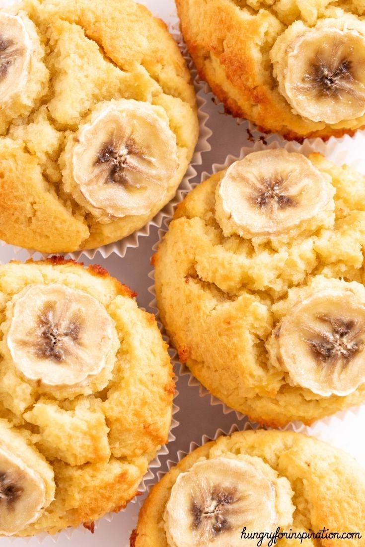 Easy Sugar-Free Keto Low Carb Banana Muffins with Real Bananas, Almond & Coconut Flour Bloc Pic 2