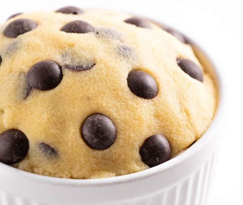 Easy Edible Keto Cookie Dough with Chocolate Chips and Almond Flour that is Sugar Free Mobile Featured Image