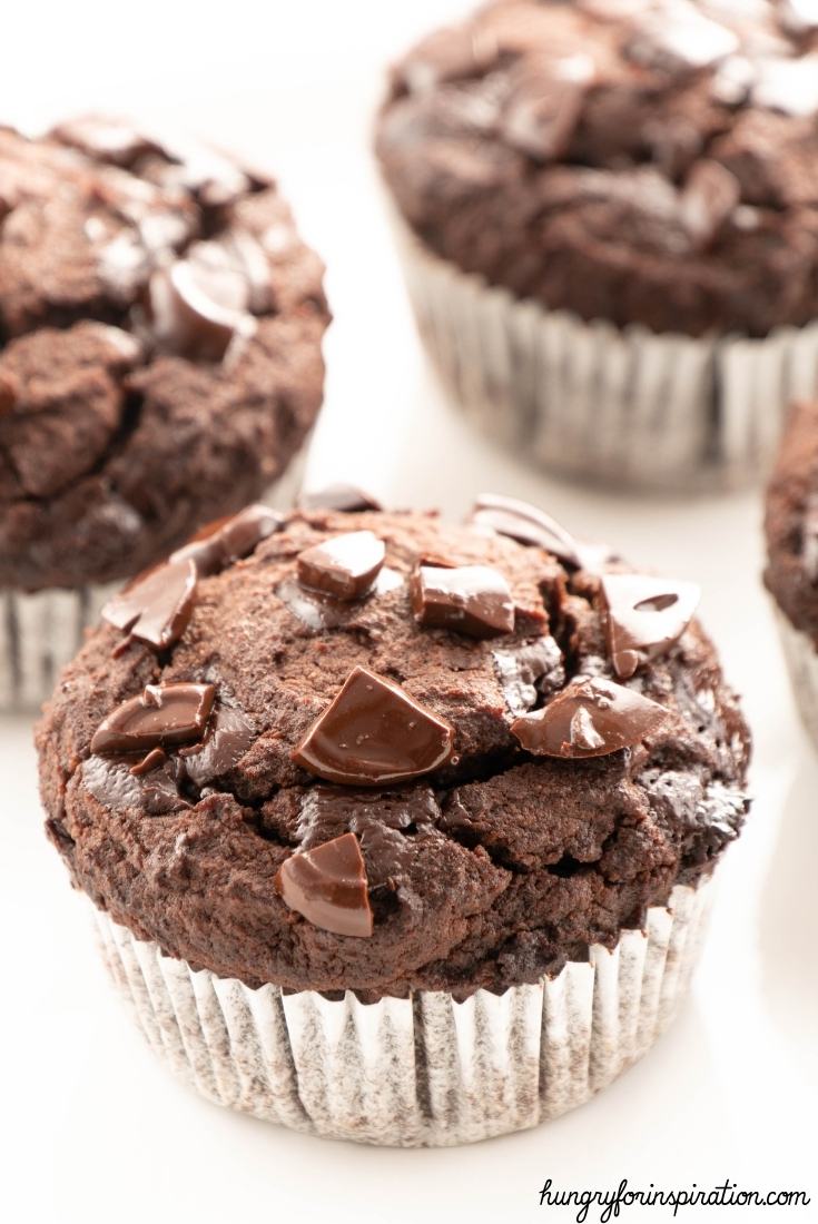 Easy Sugar-Free Keto Double Chocolate Chip Muffins with Almond Flour Bloc Pic 1
