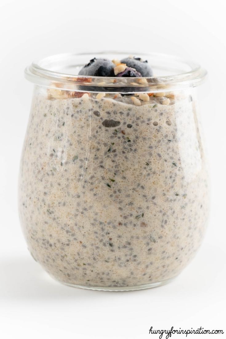 Easy Keto Overnight Oats with Hemp Hearts as a Low Carb Breakfast Bloc Pic 4