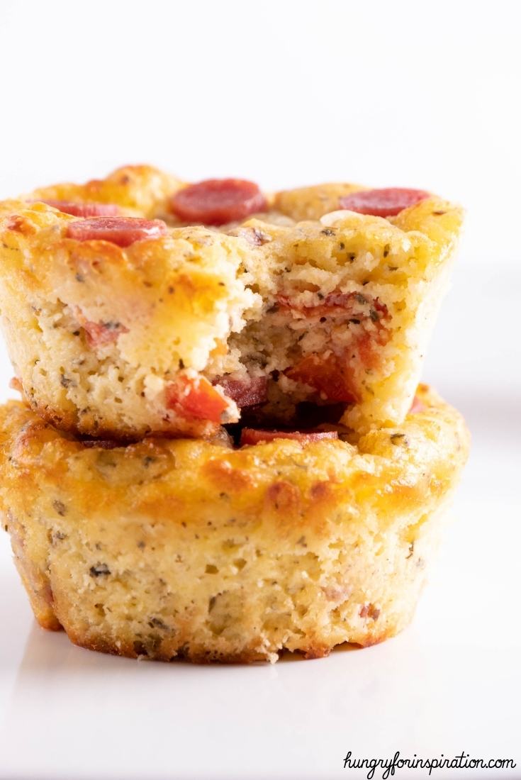 Easy Low Carb Keto Pizza Muffins with Almond Flour Bloc Pic 2