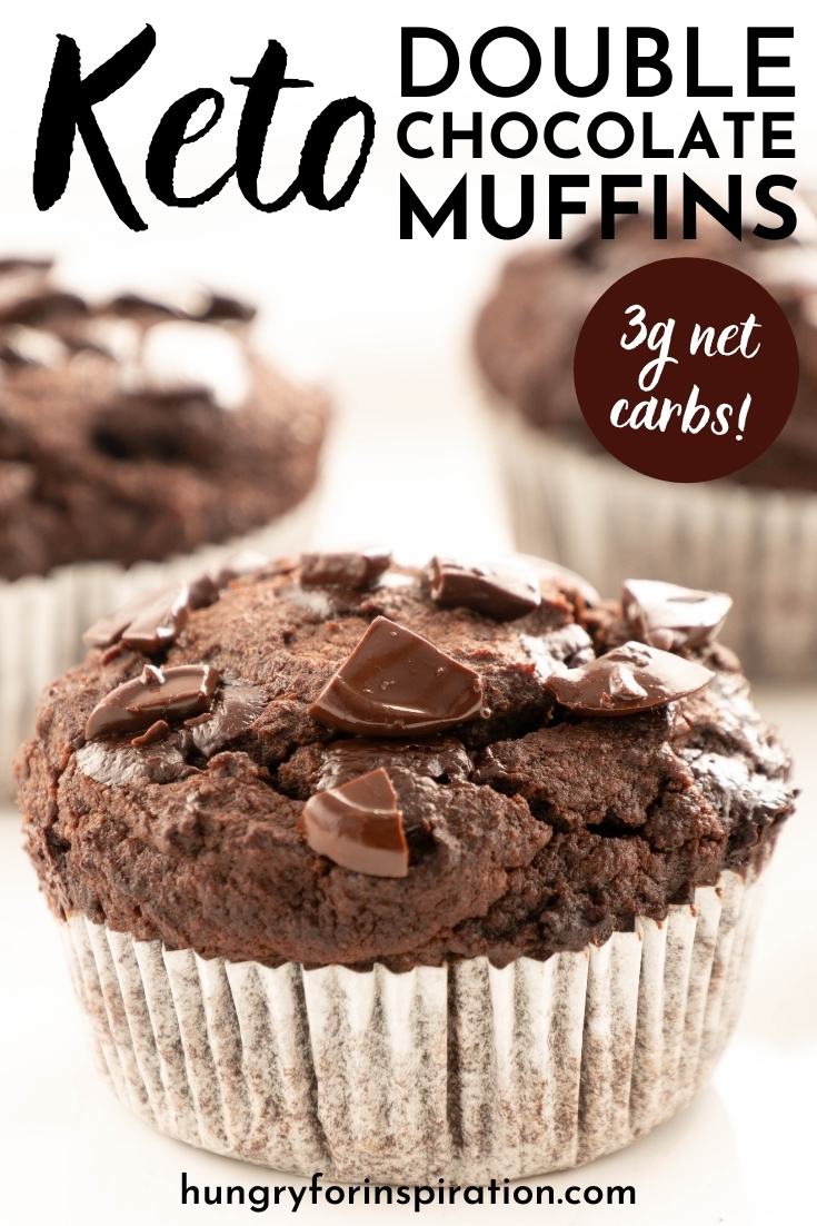 Keto Double Chocolate Chip Muffins Pin